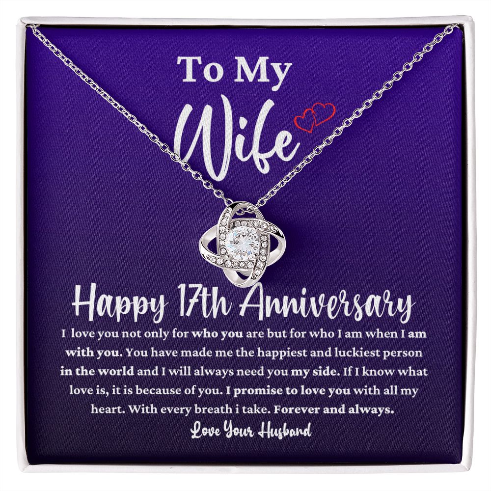 17th Anniversary Necklace Gift for Wife From Husband