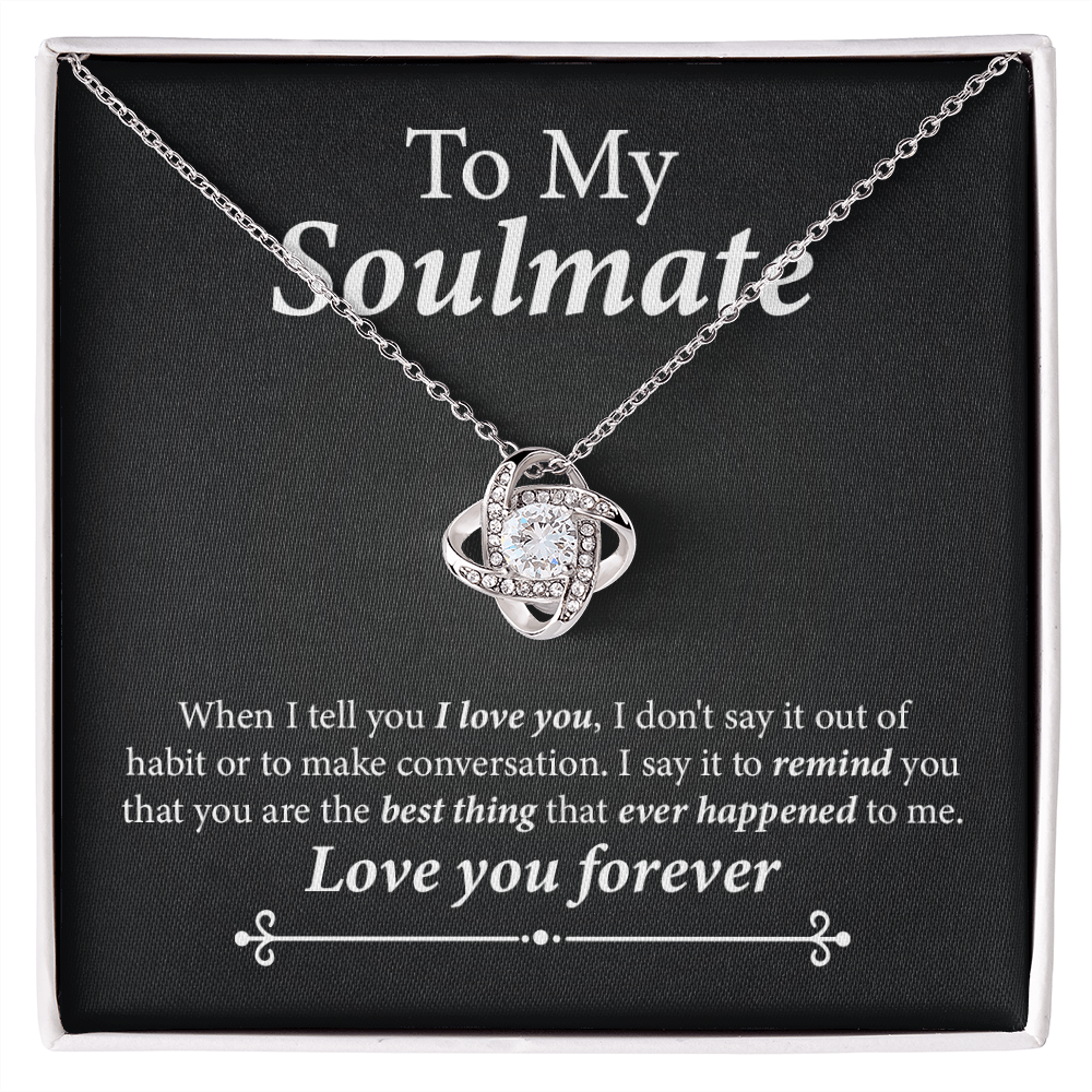 Soulmate Necklace Gift with Romantic Message Card