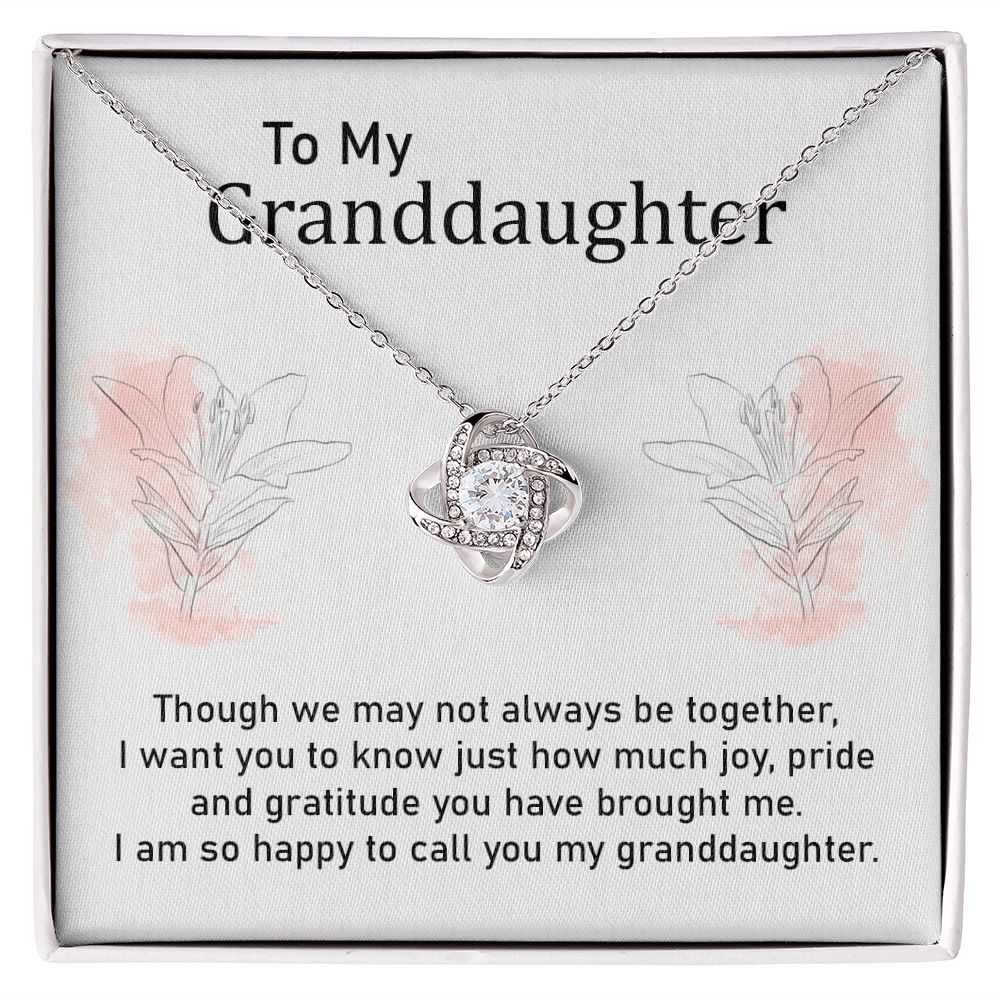 Granddaughter Necklace Gift with Loving Message Card
