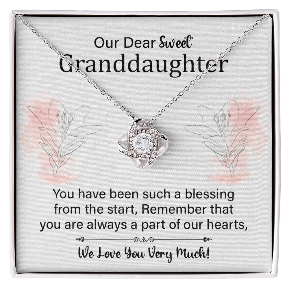 Granddaughter Necklace Gift with Loving Keepsake Note