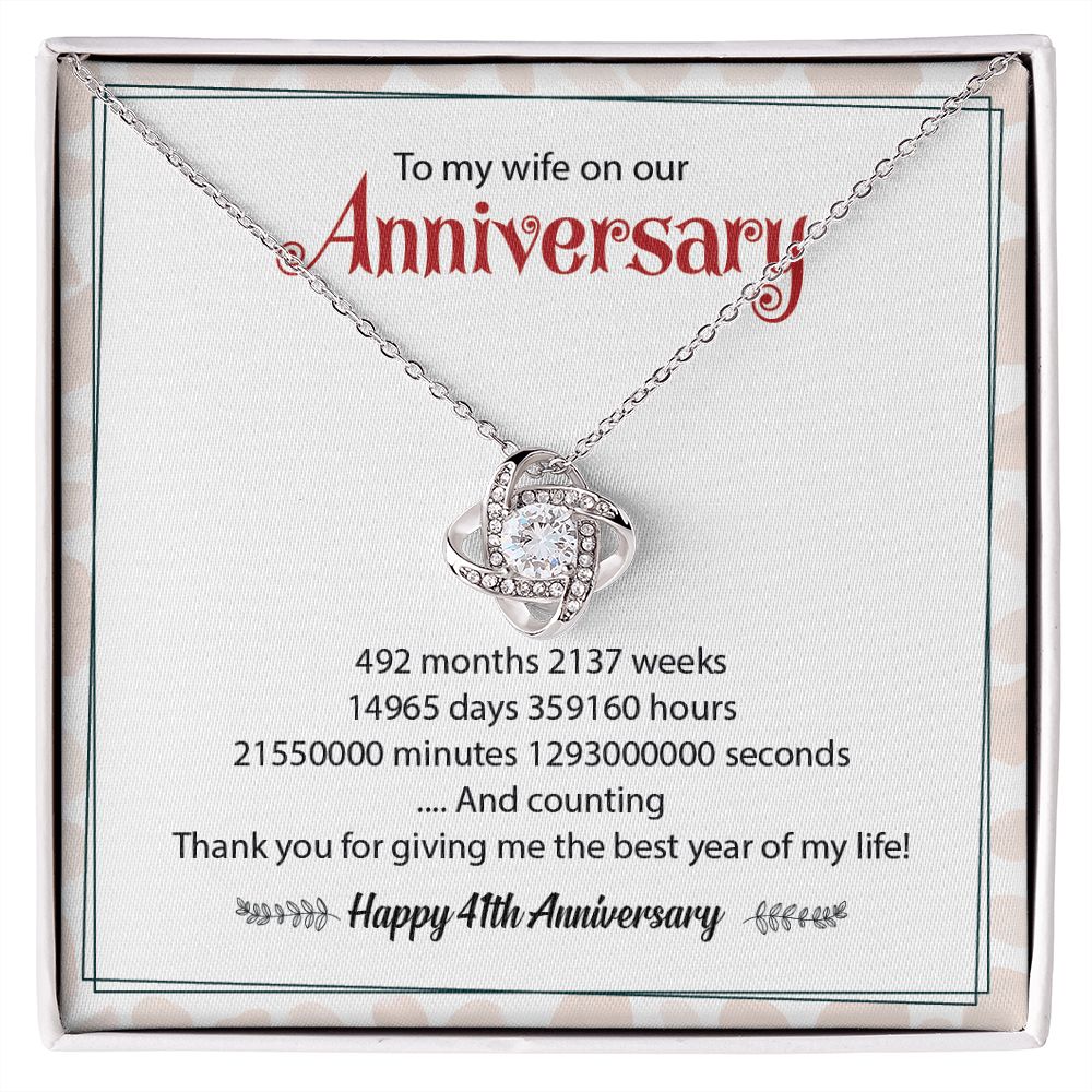 To My Wife On Our Happy 41th Anniversary Thank You For Give Me The Best Year Of My Life