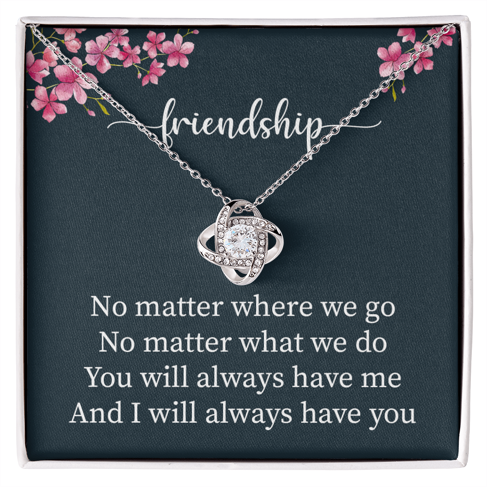Best Friend Necklace Gift with Heartfelt Message