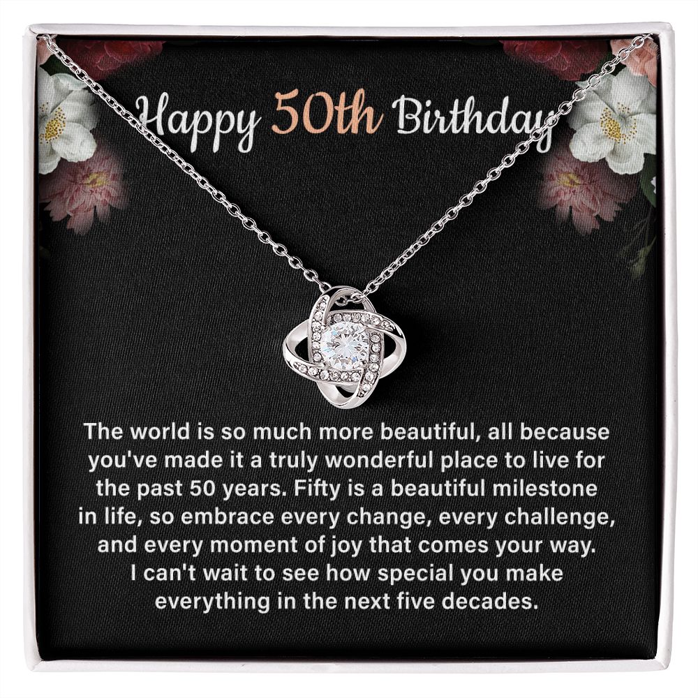 Happy 50th Birthday, Fifty Is An Beautiful Milestone In life , So Embrace Every Change , Every Challenge Of Joy That Comes Your Way