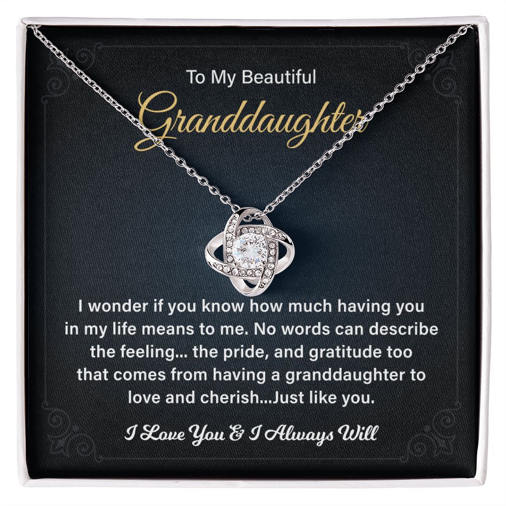 To My Beautiful Granddaughter I Wonder If You Know How Much Having You In My Life Means To me
