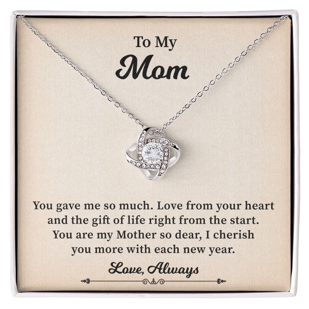 To My Mom I Cherish You More With Each New Year Love. Always