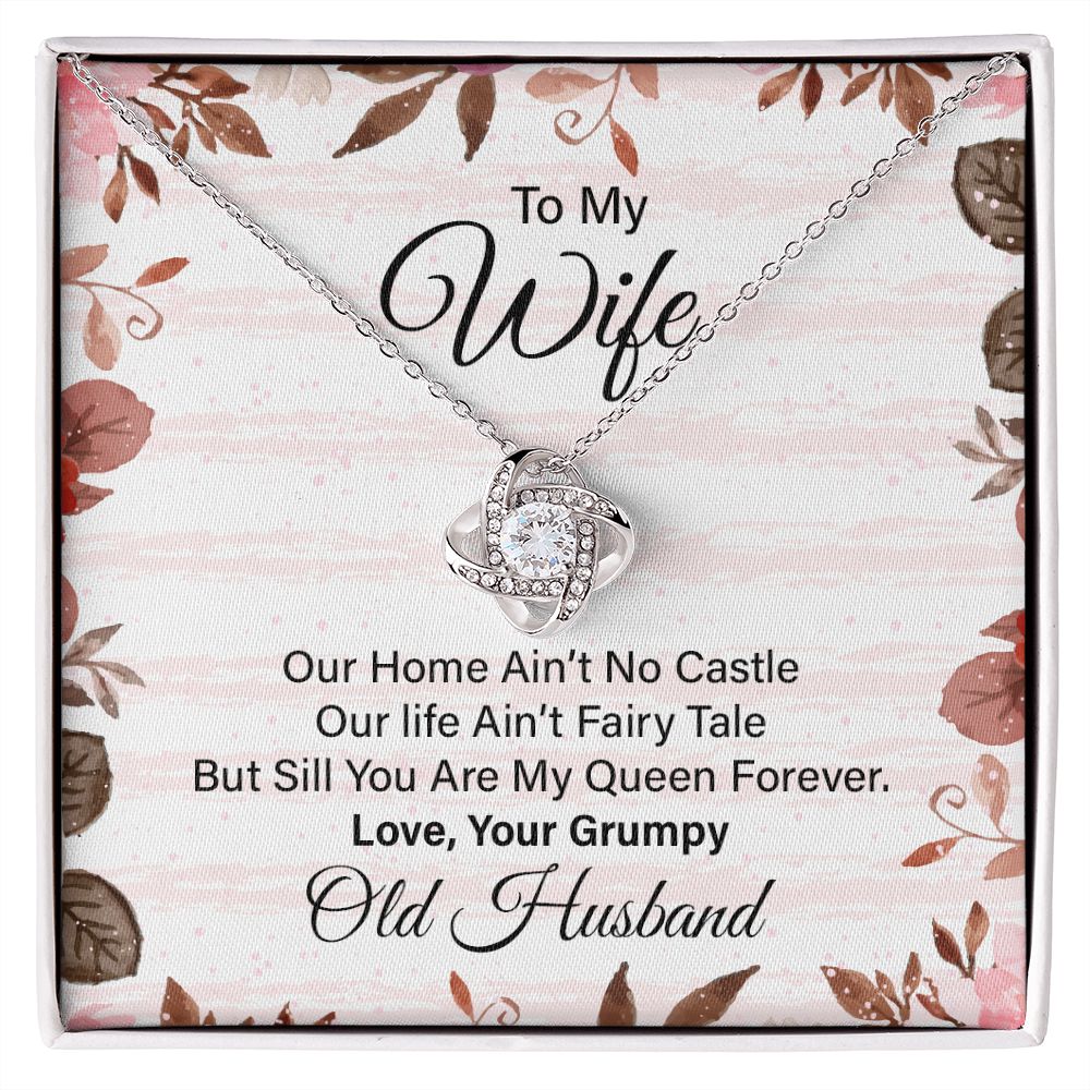 Wife Necklace Gift from Grumpy Old Husband with Note