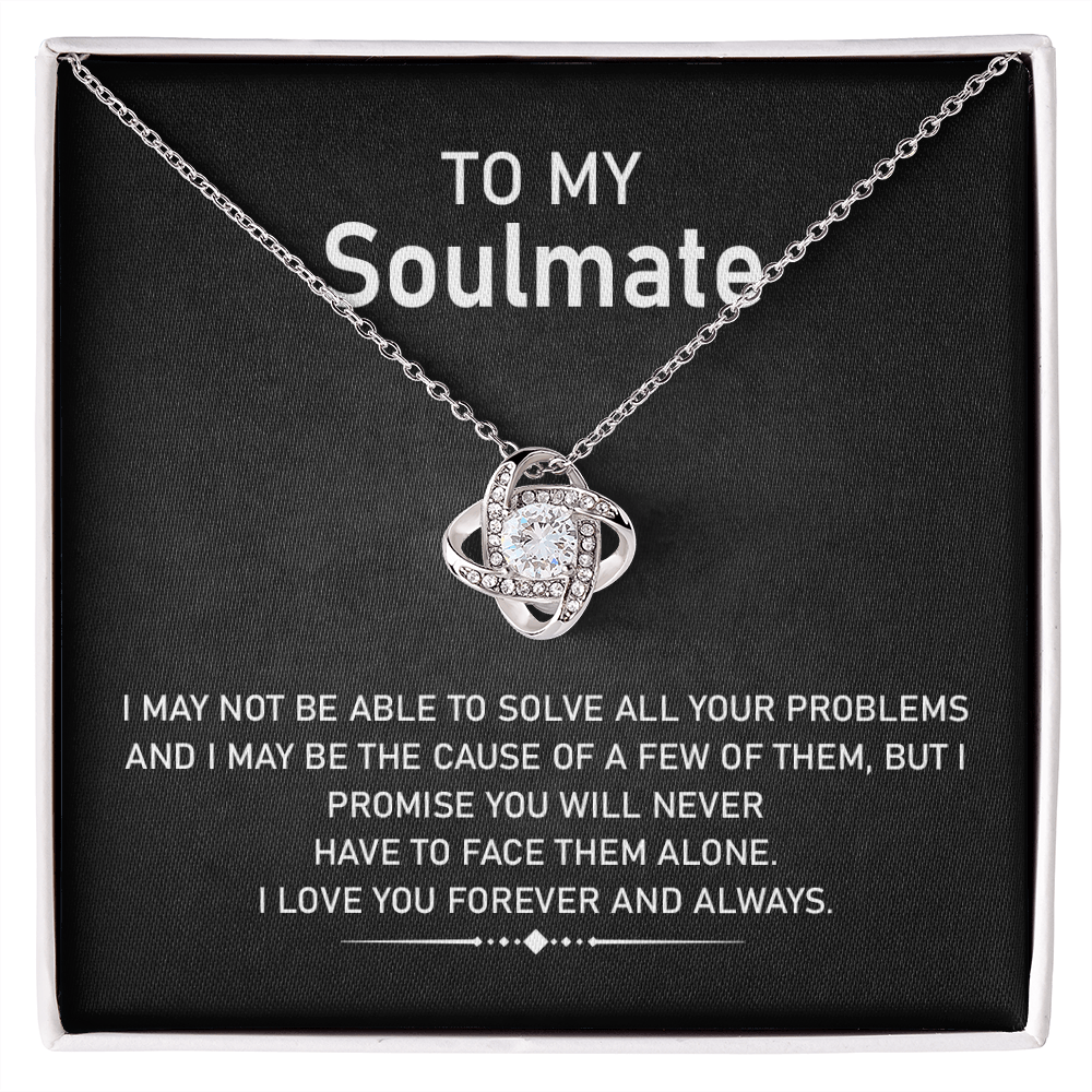 Soulmate Necklace Gift with Deep Love Message Card