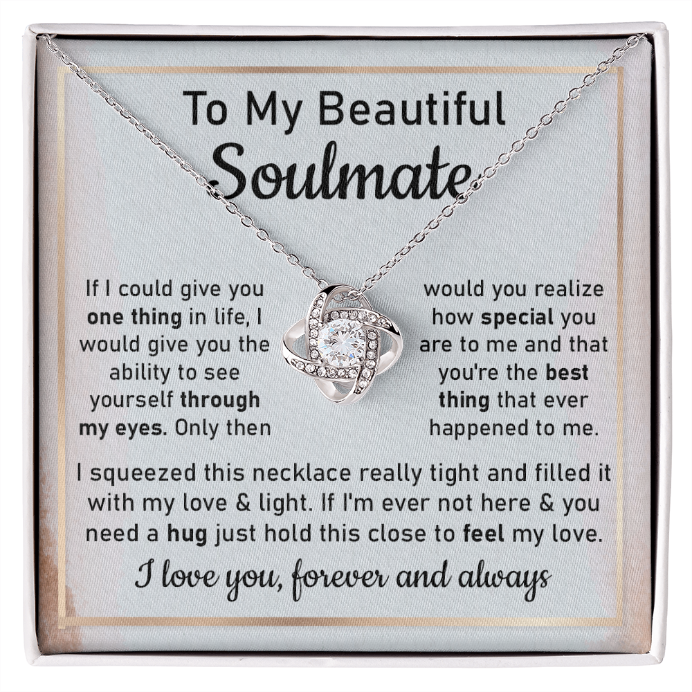Heartfelt Necklace Gift For Soulmate With Message Card