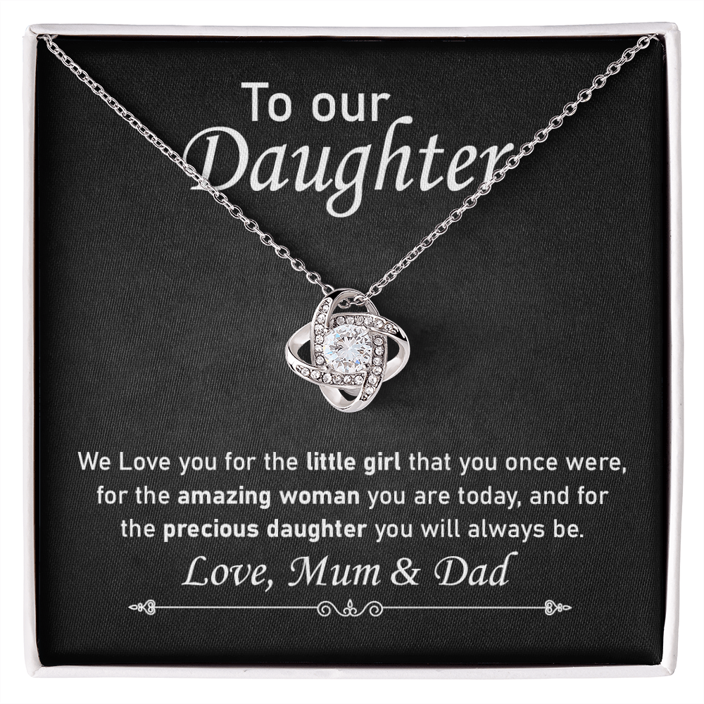 Daughter Necklace Gift from Mum and Dad with Note