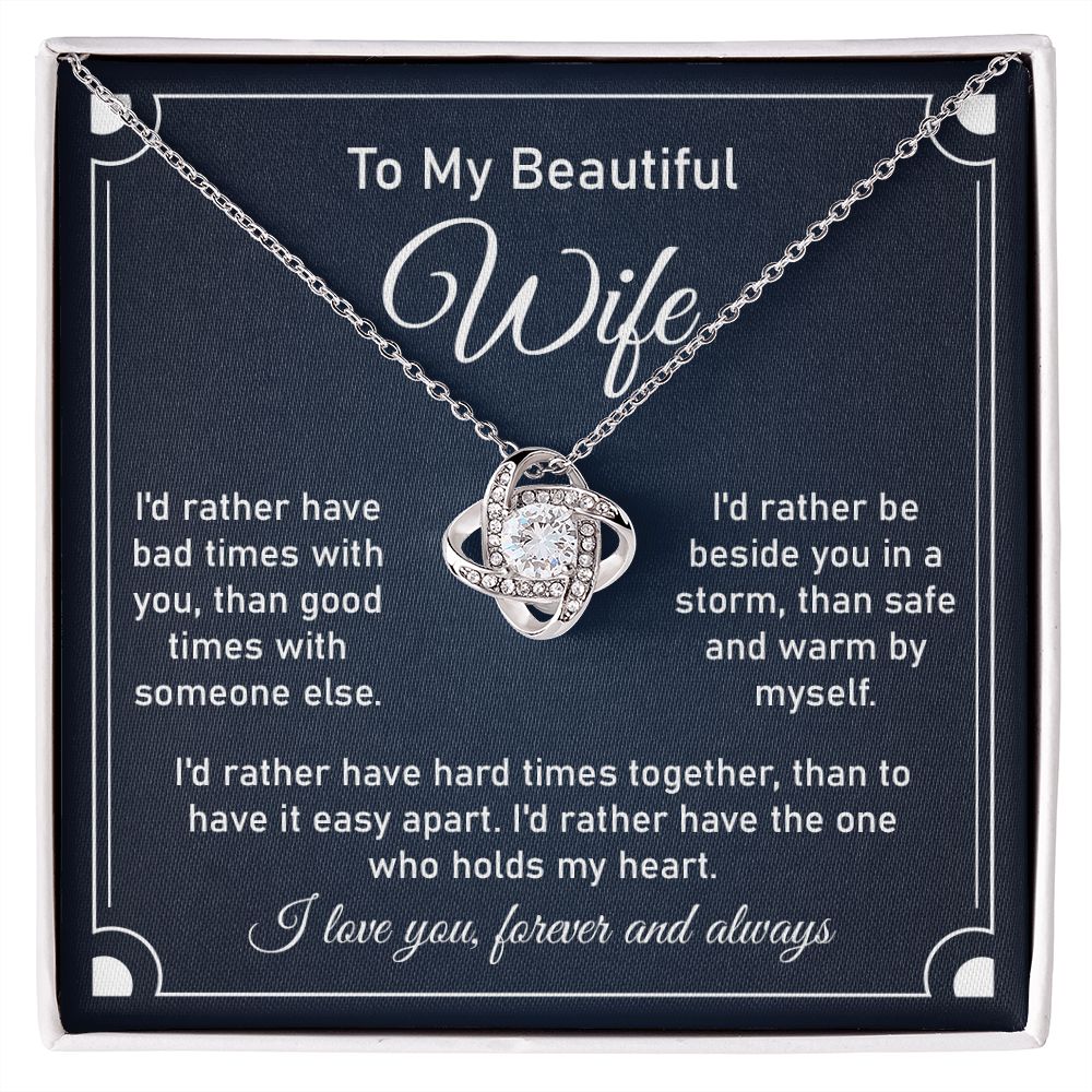 Wife Necklace Gift with Love Message