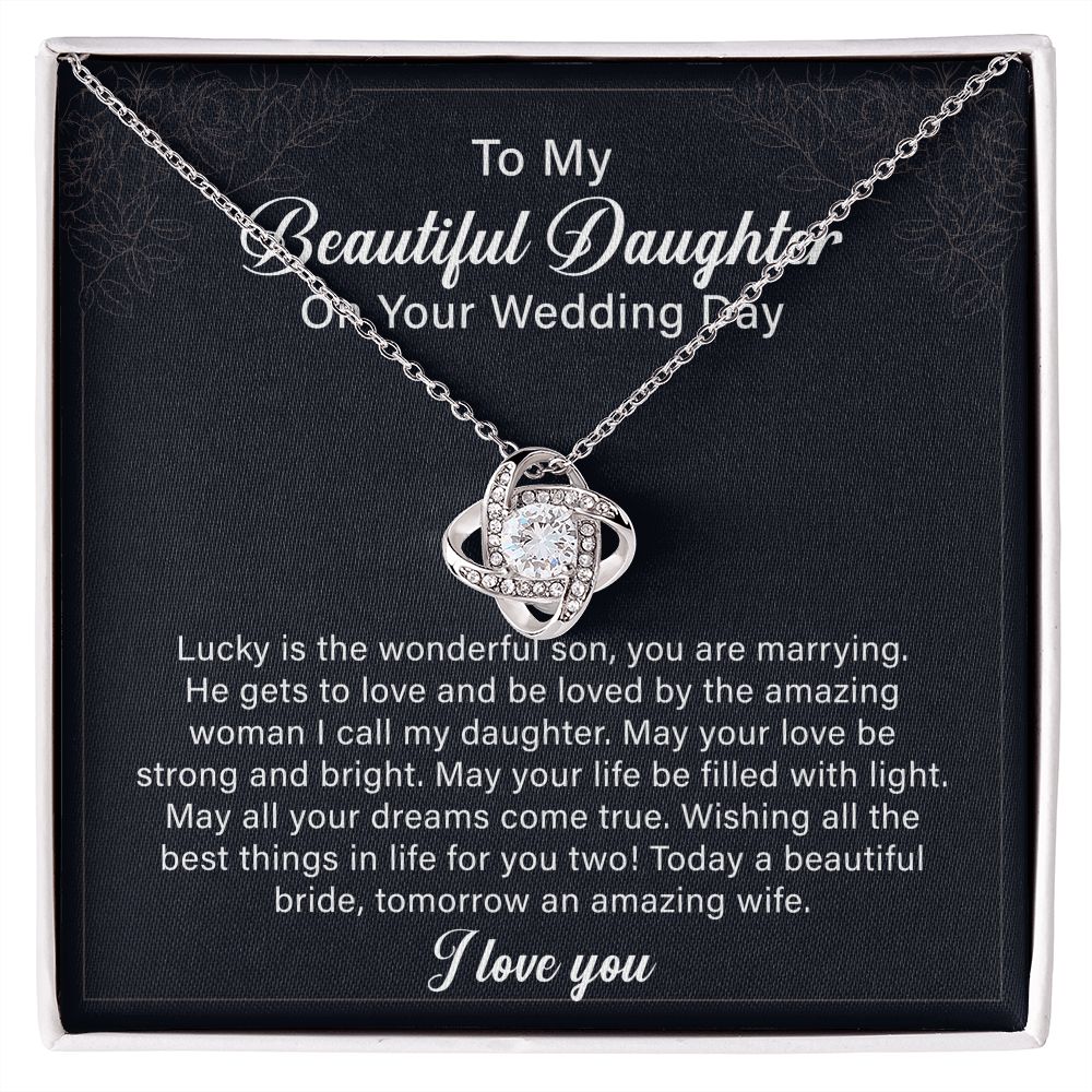 To My Beautiful Daughter On Your Wedding Day Wishing All The Best Things in life For You Two