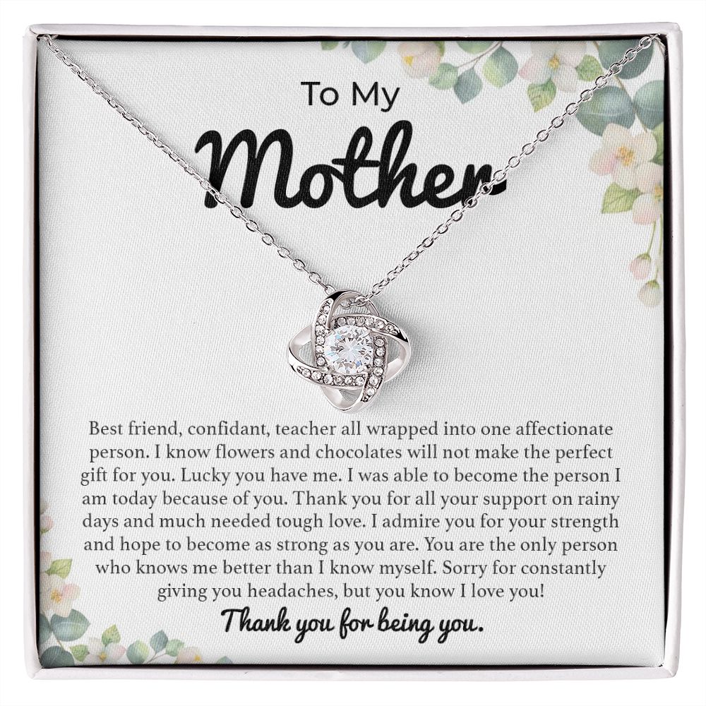 To My Mother I Was Able To Become The Person I Am Today Because Of You