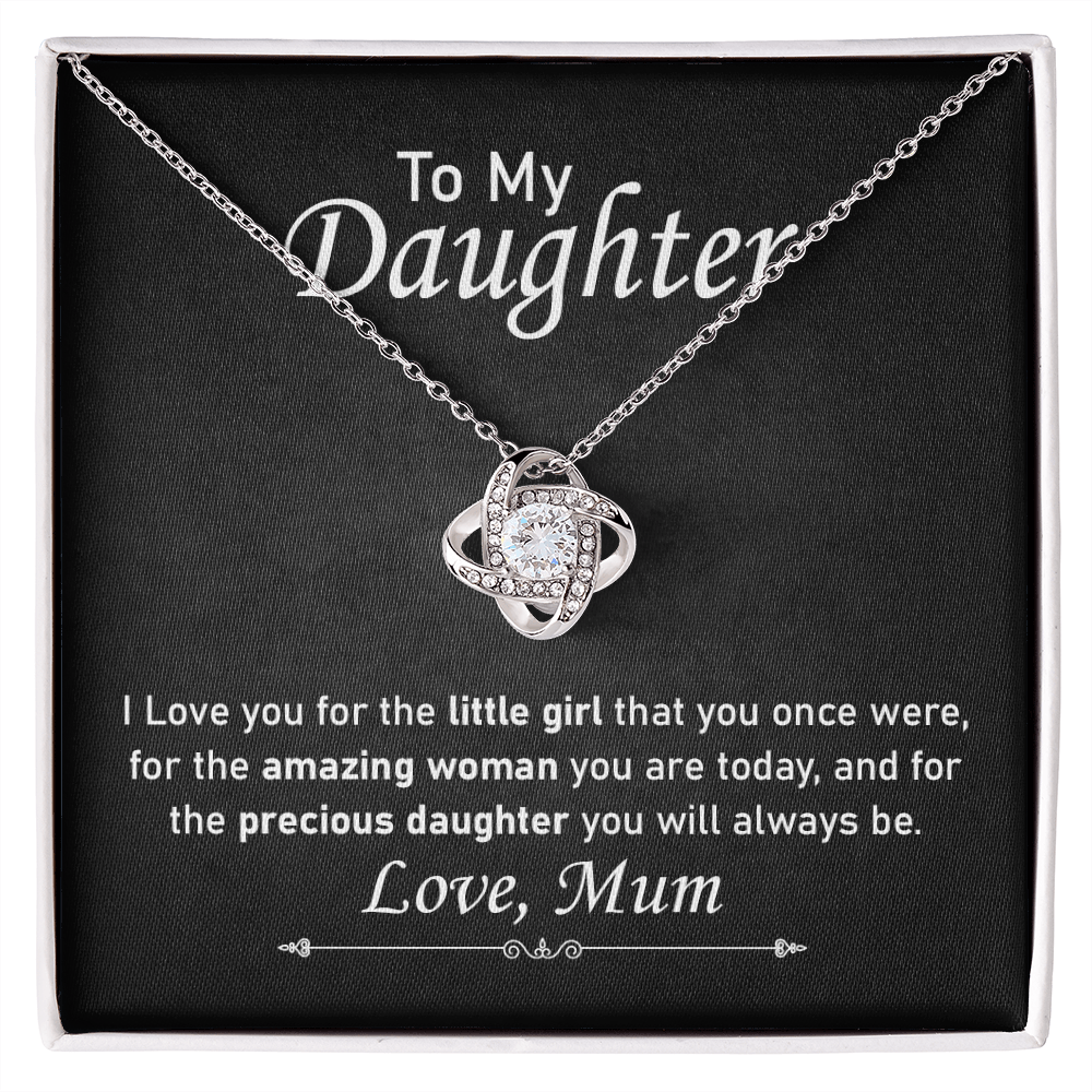 Daughter Necklace Gift from Mum with Message Card