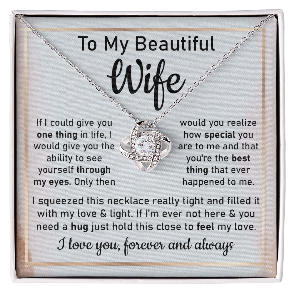 Necklace Gift for Wife with Romantic Message Card