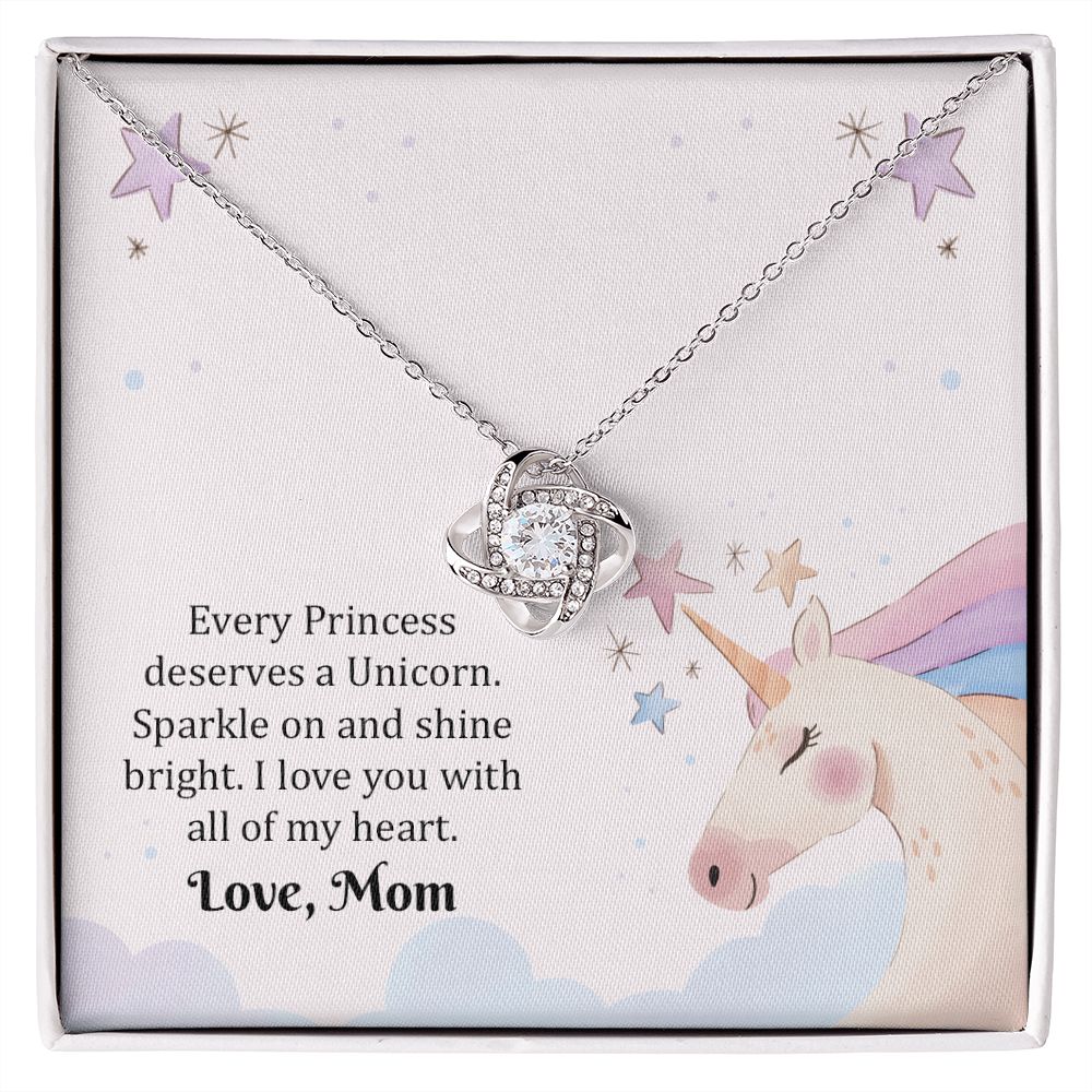Unicorn Necklace Gift for Daughter from Mom