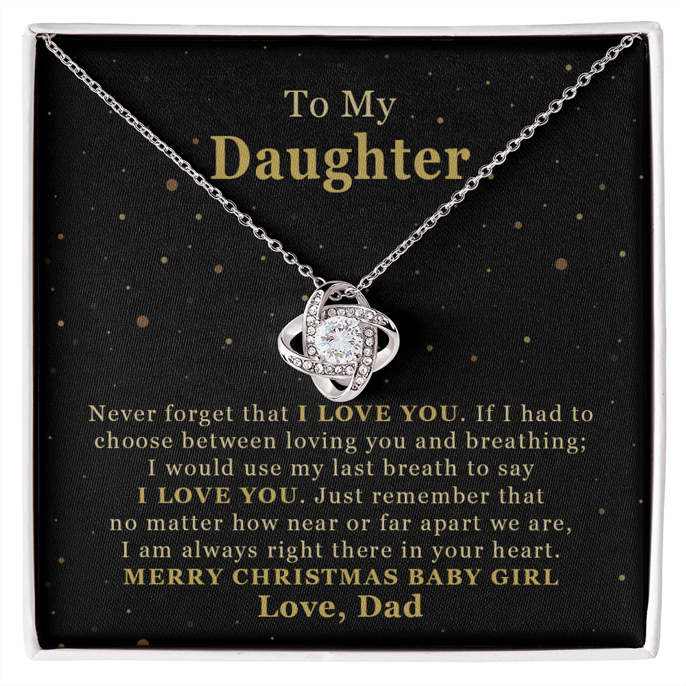 Christmas Necklace for Daughter from Dad With Message Card
