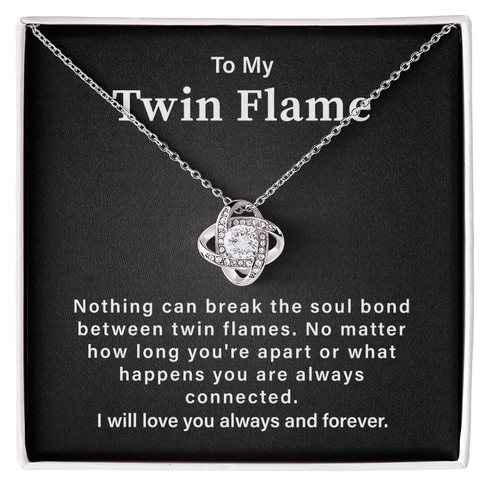 Twin Flame Necklace Gift for Soulmate With Message Card