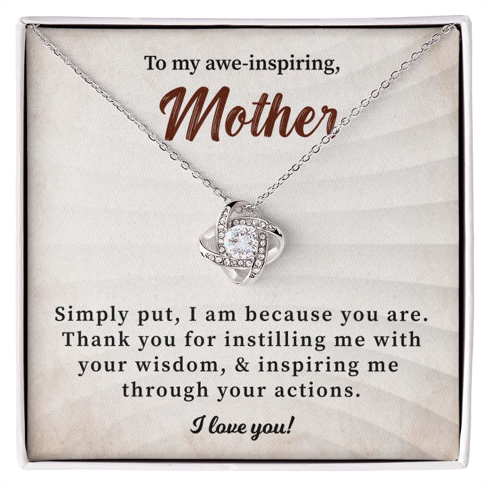 To My Awe-Inspiring mother Simply Put, I Am Because You Are. I Love You