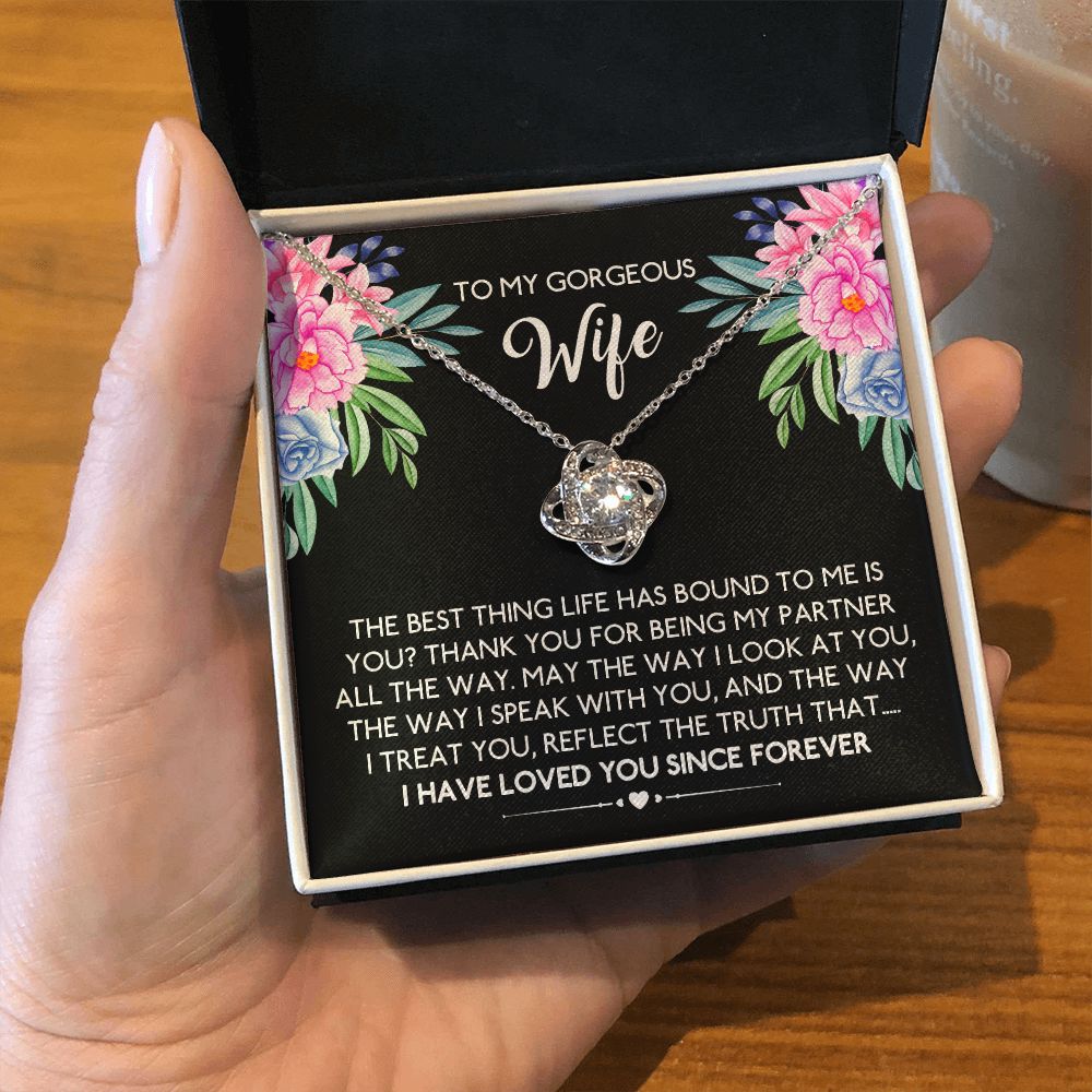 Wife Necklace Gift from Husband with Romantic Message Card