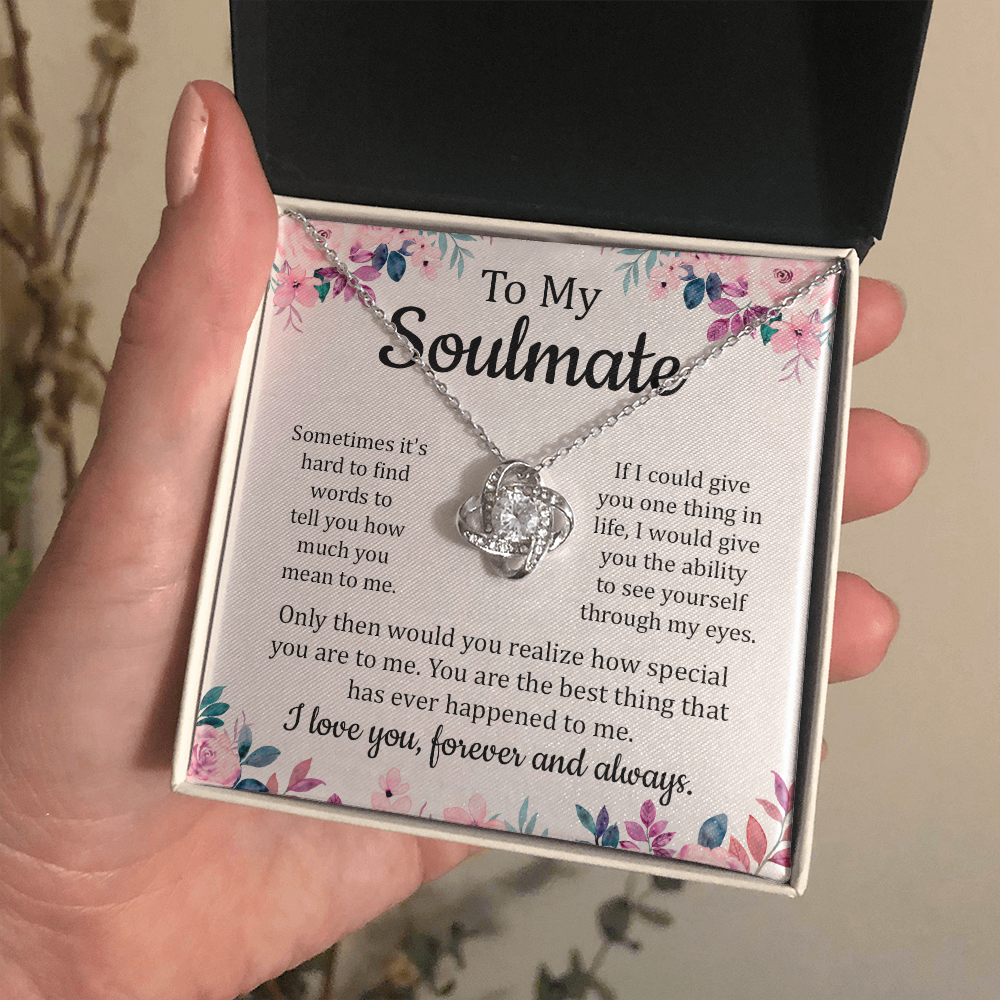 Soulmate Necklace Gift with Loving Message Card