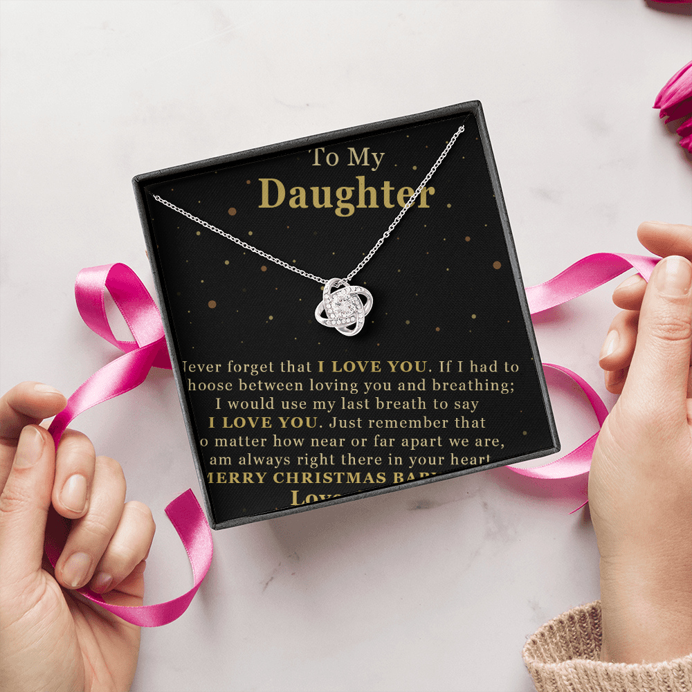 Christmas Necklace for Daughter from Dad With Message Card