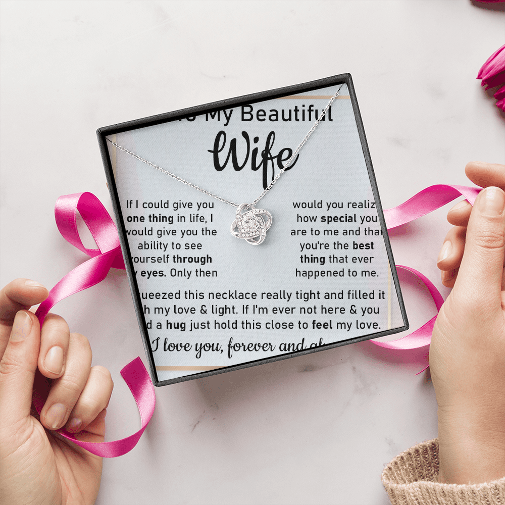 Necklace Gift for Wife with Romantic Message Card