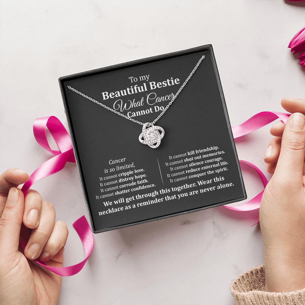 Best Friend Cancer Support Necklace Gift Box