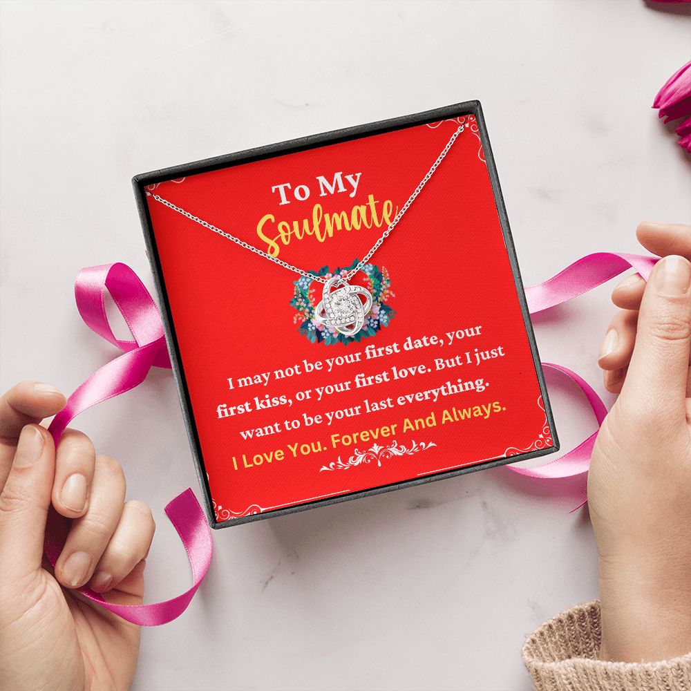 Soulmate Necklace for Her with Message Card