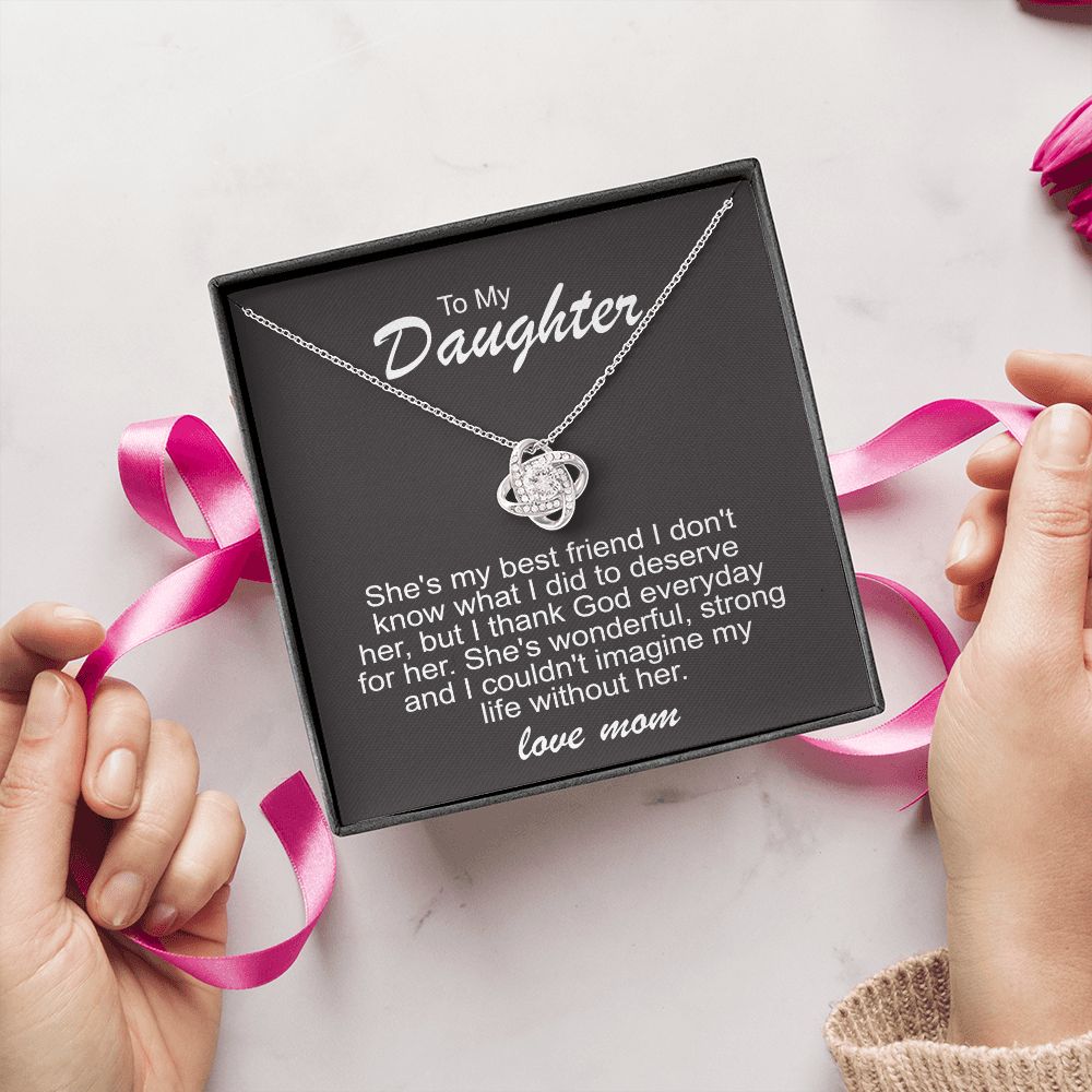 Daughter Necklace from Mom – Strong & Loved Gift