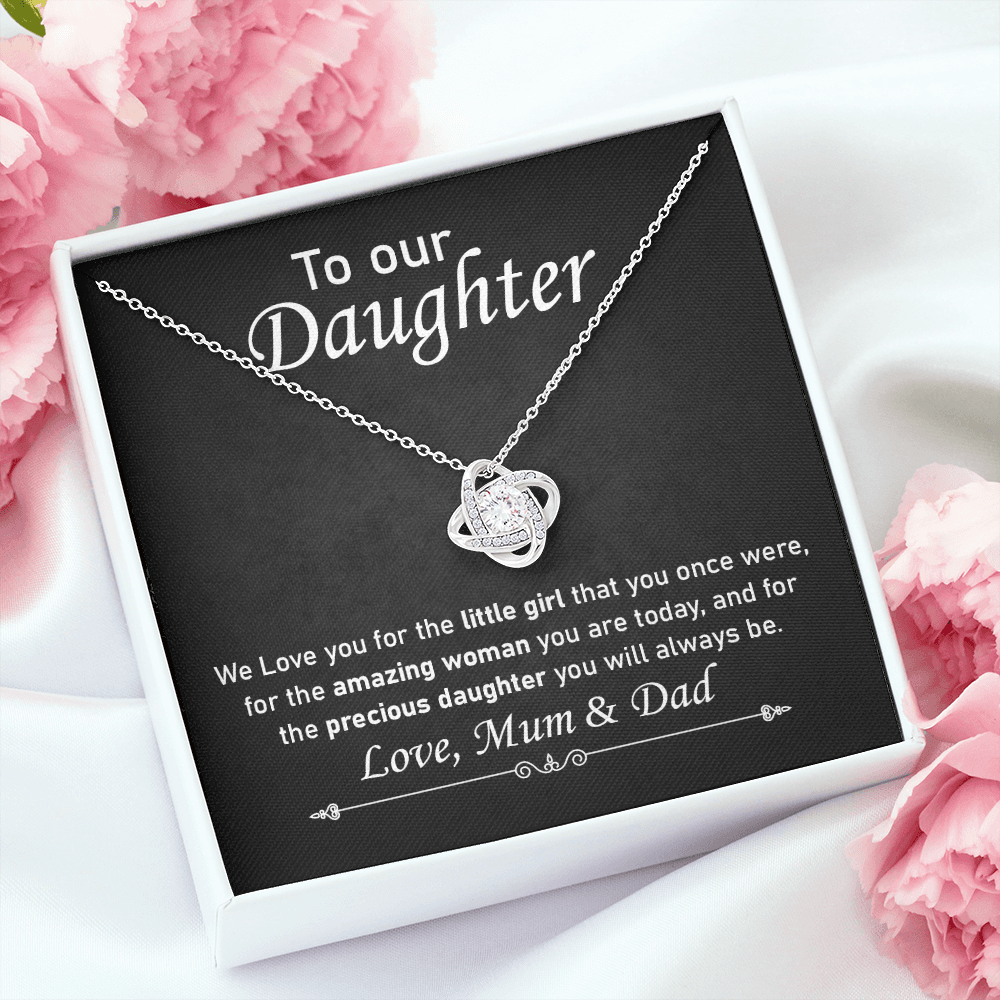 Daughter Necklace Gift from Mum and Dad with Note