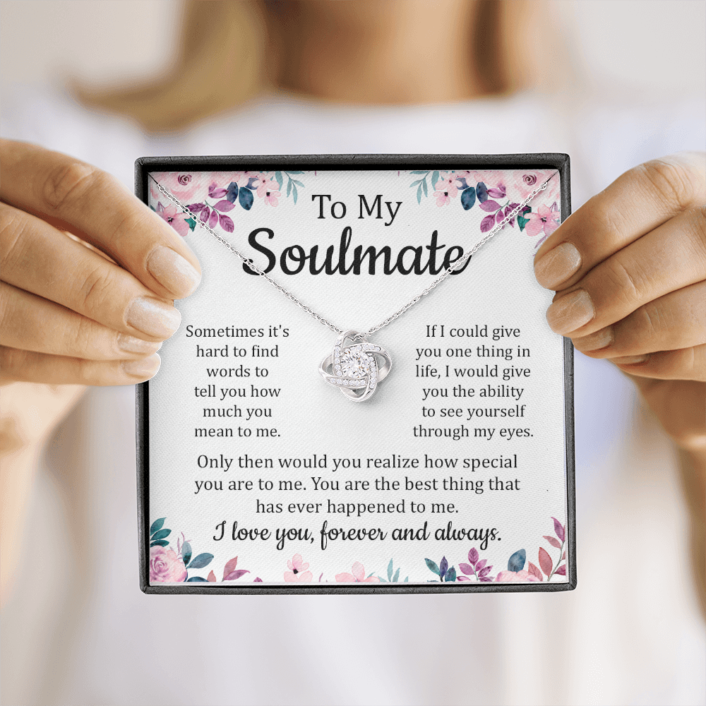 Soulmate Necklace Gift with Loving Message Card