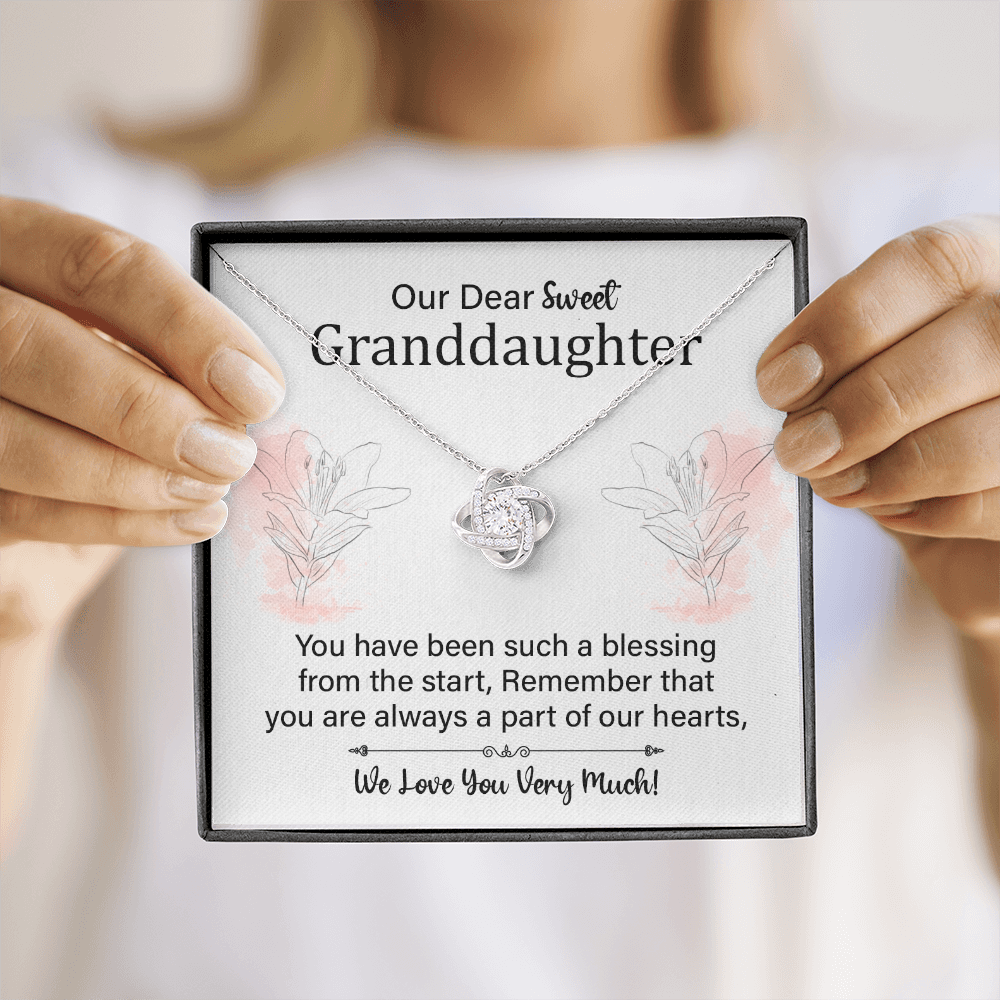 Granddaughter Necklace Gift with Loving Keepsake Note