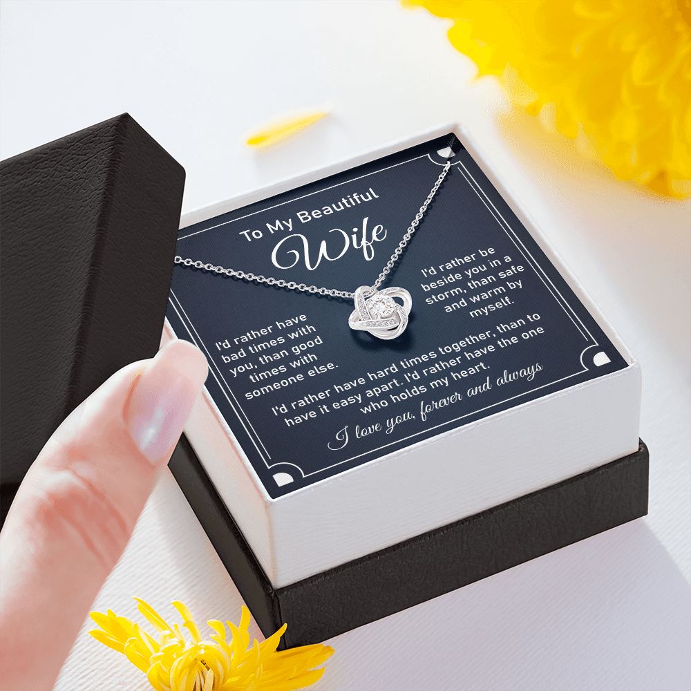 Wife Necklace Gift with Love Message