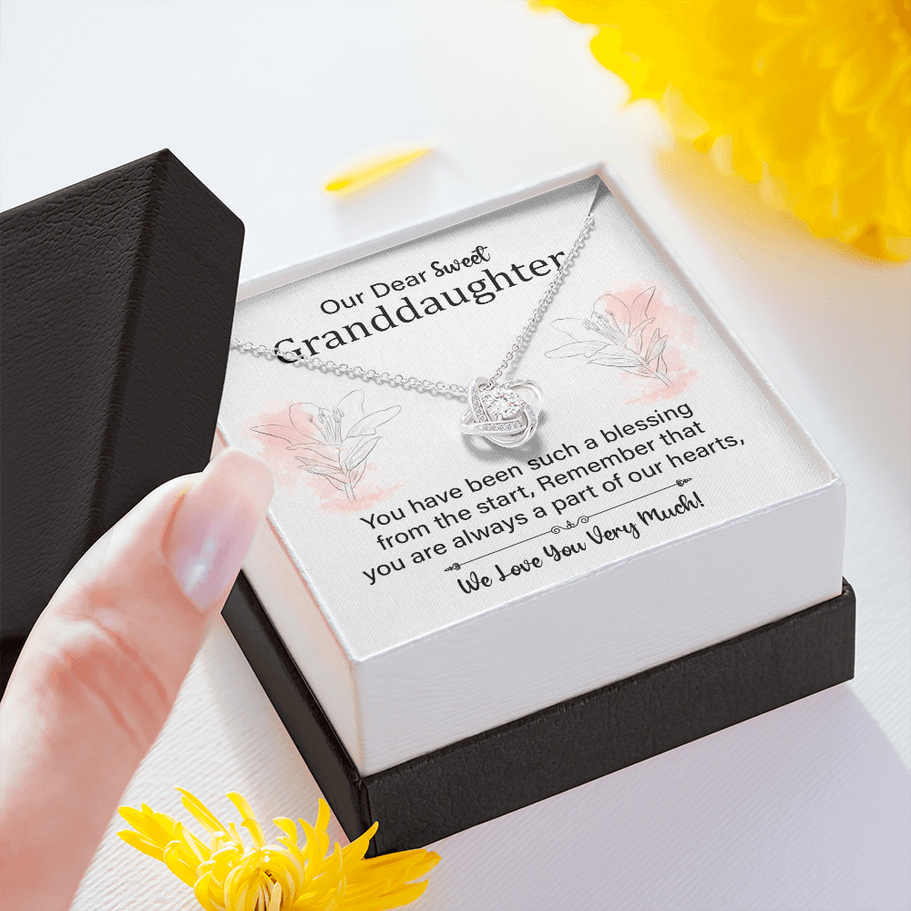 Granddaughter Necklace Gift with Loving Keepsake Note