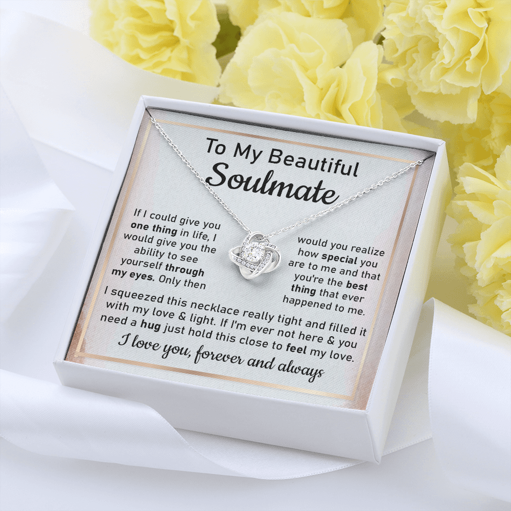 Heartfelt Necklace Gift For Soulmate With Message Card