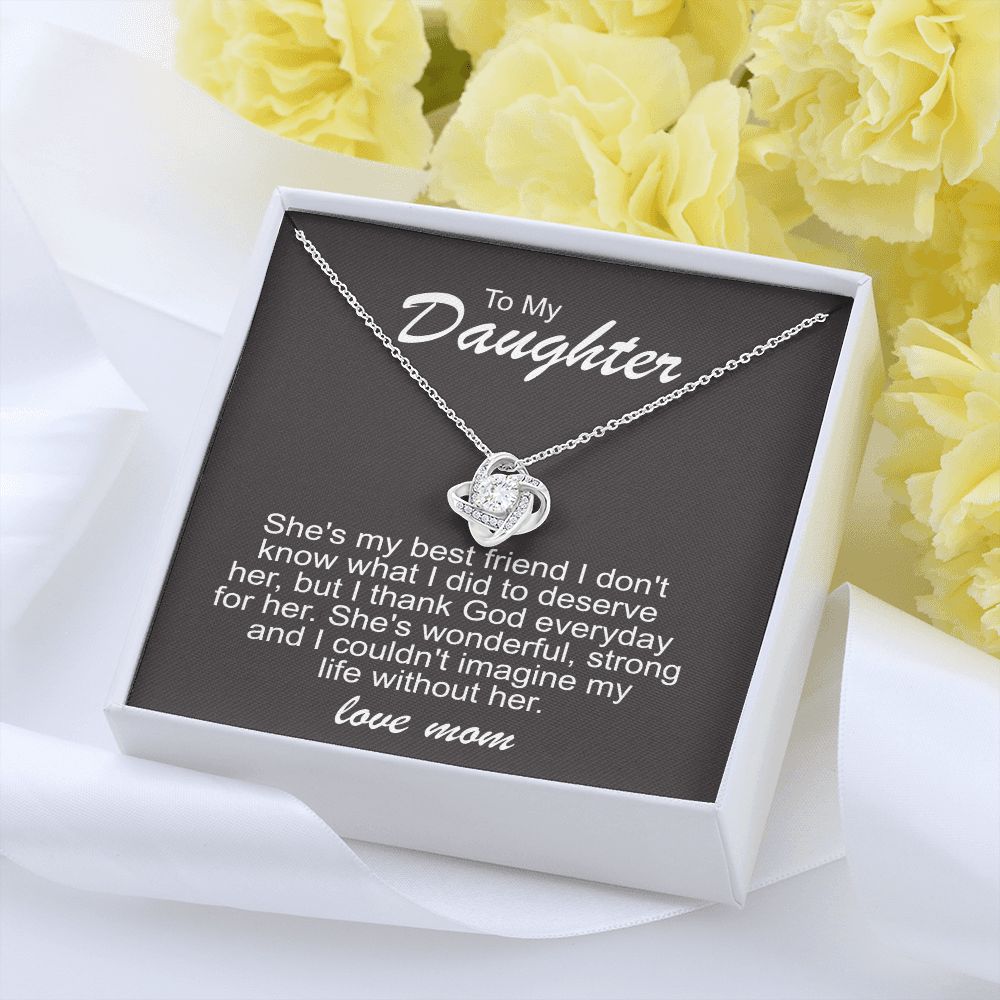 Daughter Necklace from Mom – Strong & Loved Gift