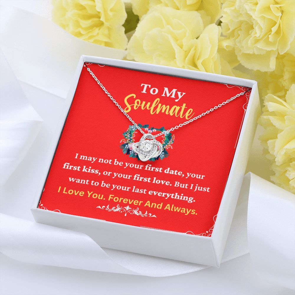 Soulmate Necklace for Her with Message Card