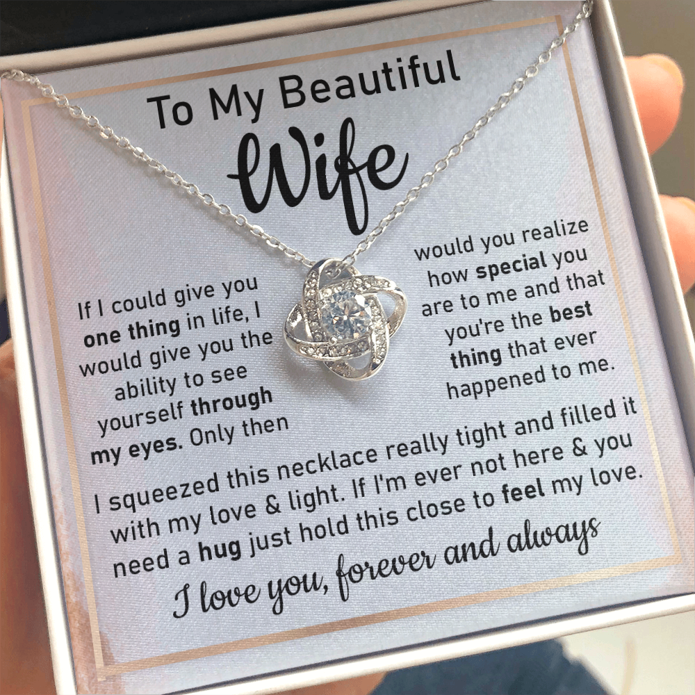 Necklace Gift for Wife with Romantic Message Card