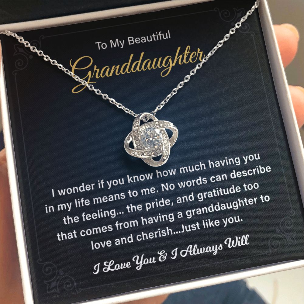 To My Beautiful Granddaughter I Wonder If You Know How Much Having You In My Life Means To me