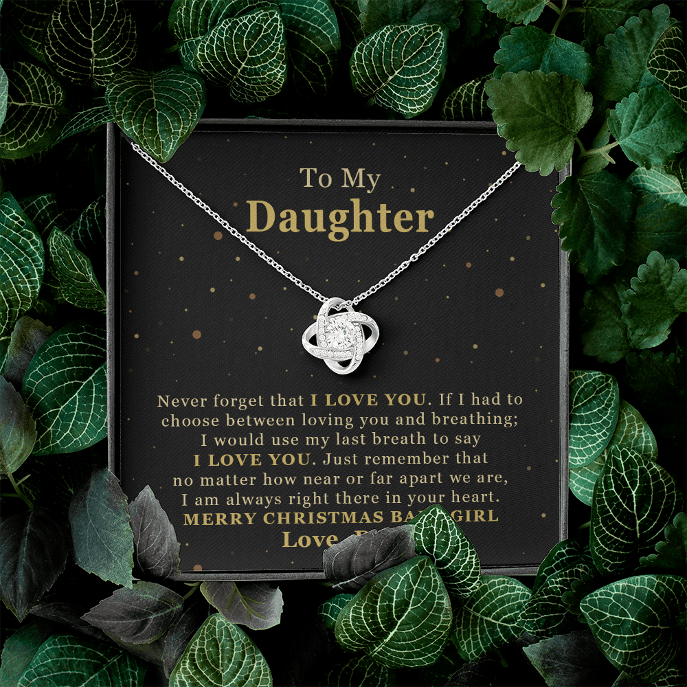 Christmas Necklace for Daughter from Dad With Message Card