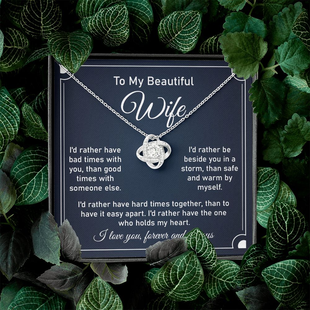 Wife Necklace Gift with Love Message