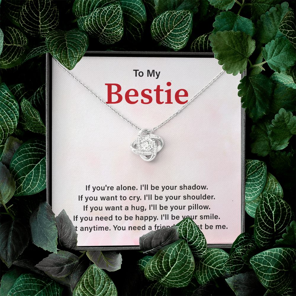 To My Bestie If you're Alone, I will Be Your Shadow Gifts For Best Friend Birthday Anniversary Valentine's Day