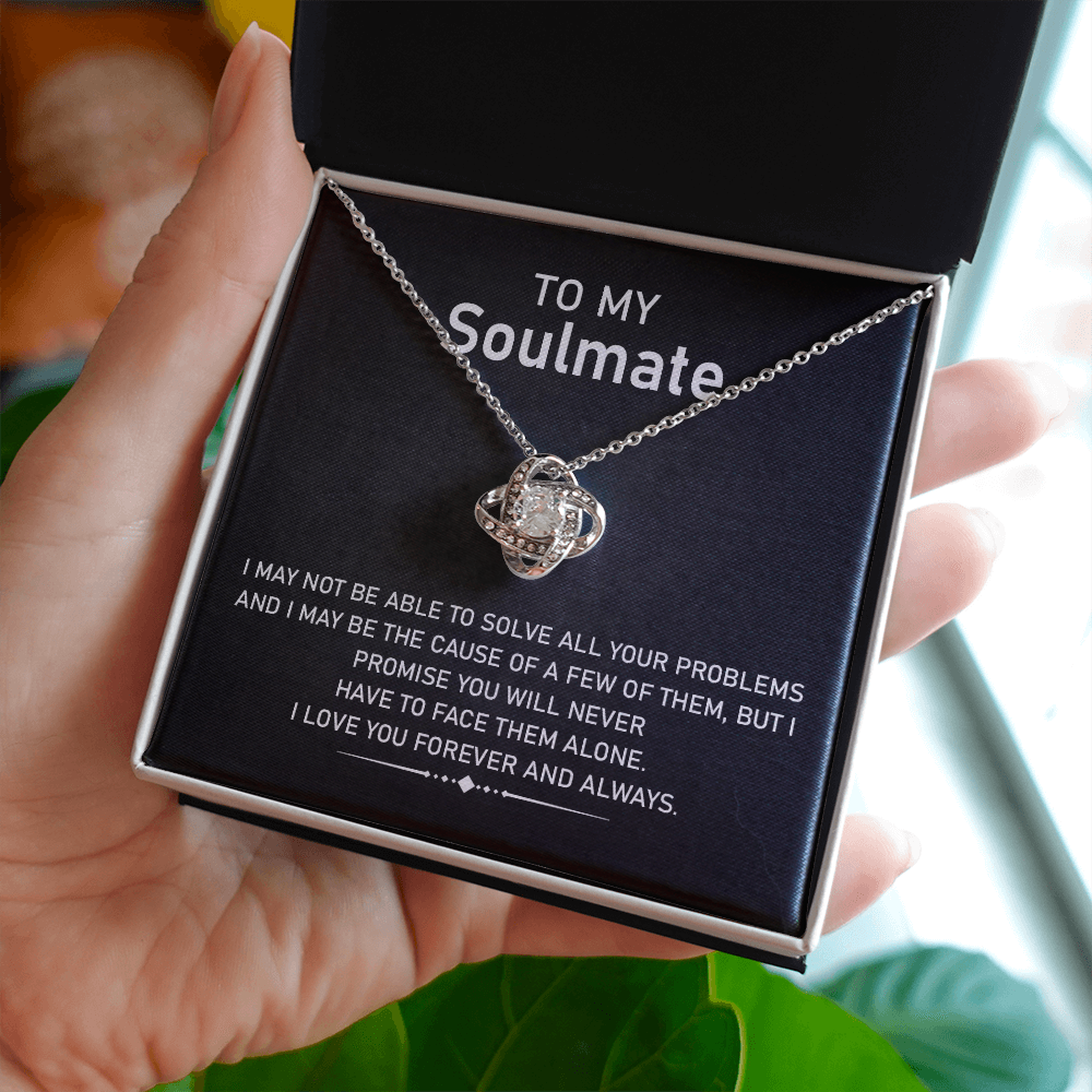 Soulmate Necklace Gift with Deep Love Message Card