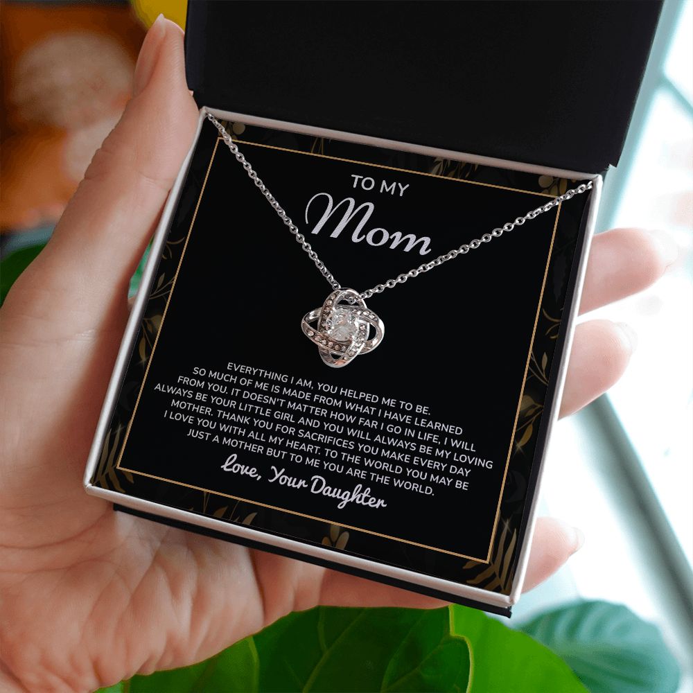 To My Mom To The World You May Be Just A Mother But To Me You Are The World . Love, Your Daughter
