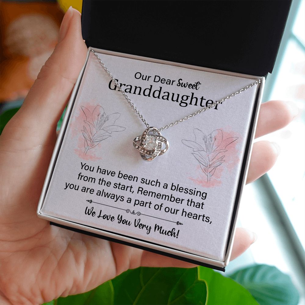 Granddaughter Necklace Gift with Loving Keepsake Note