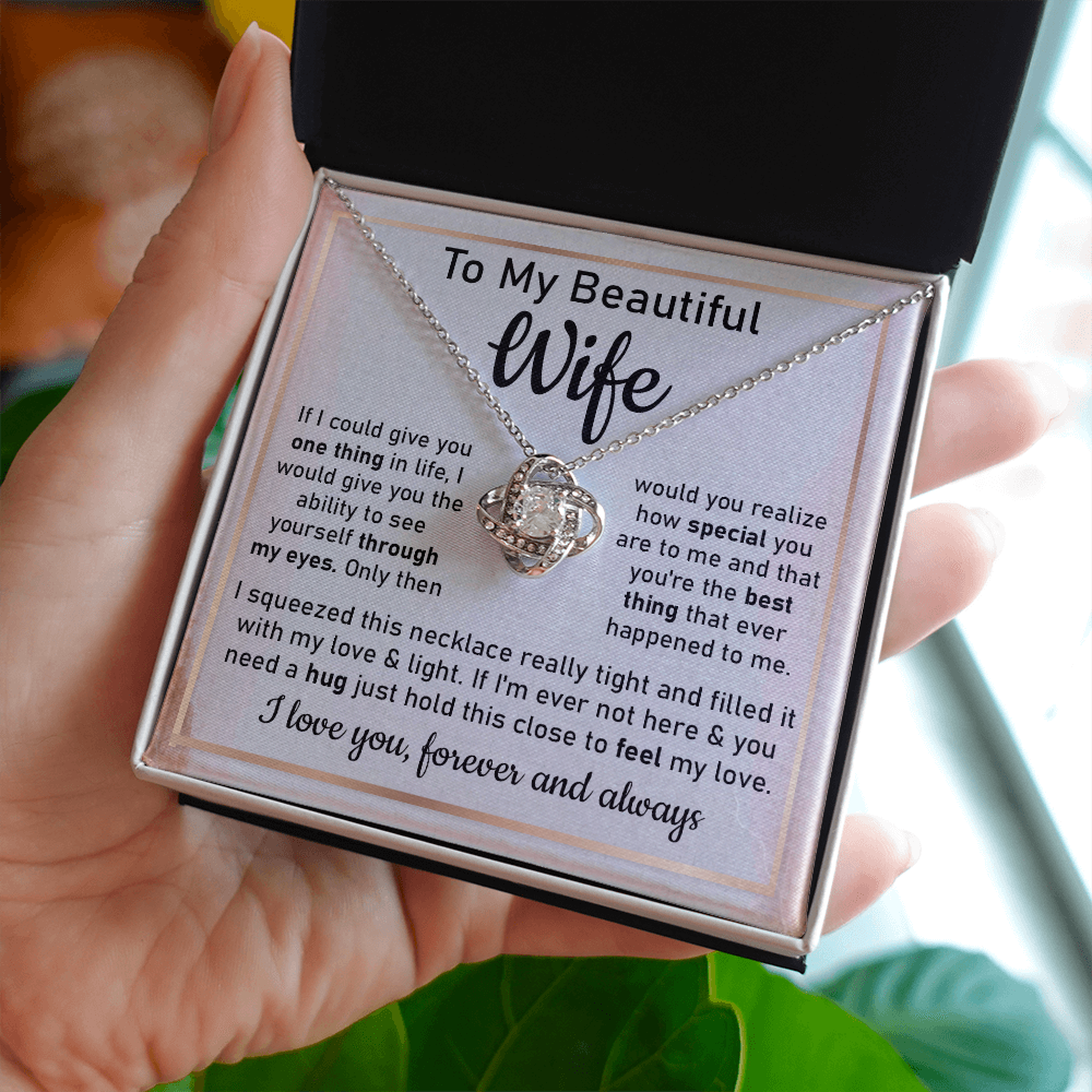 Necklace Gift for Wife with Romantic Message Card