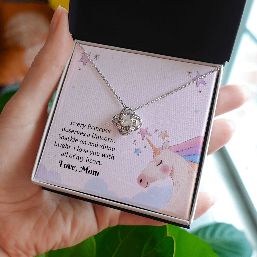 Unicorn Necklace Gift for Daughter from Mom