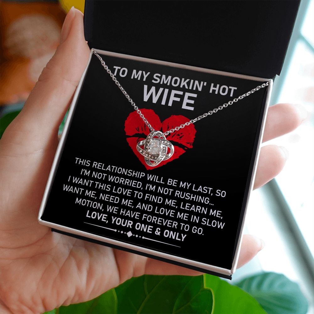 Smokin’ Hot Wife Necklace with Love Message Card