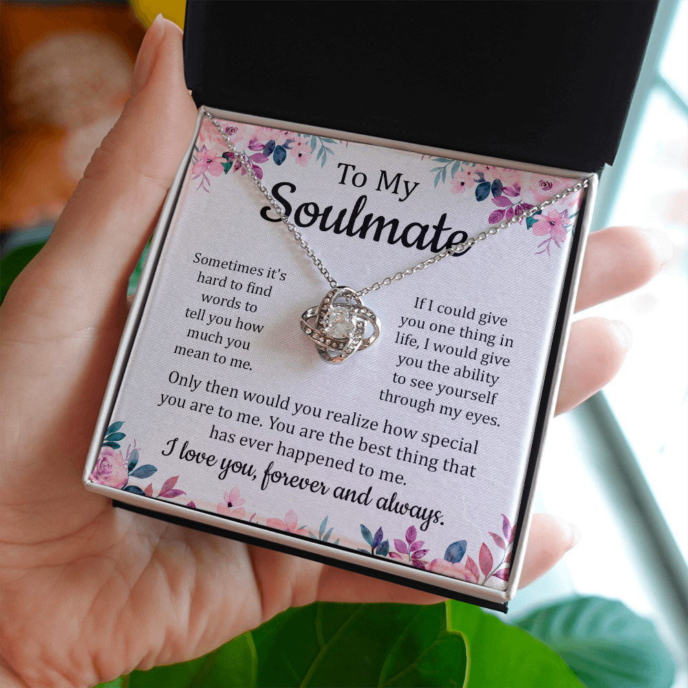 Soulmate Necklace Gift with Loving Message Card