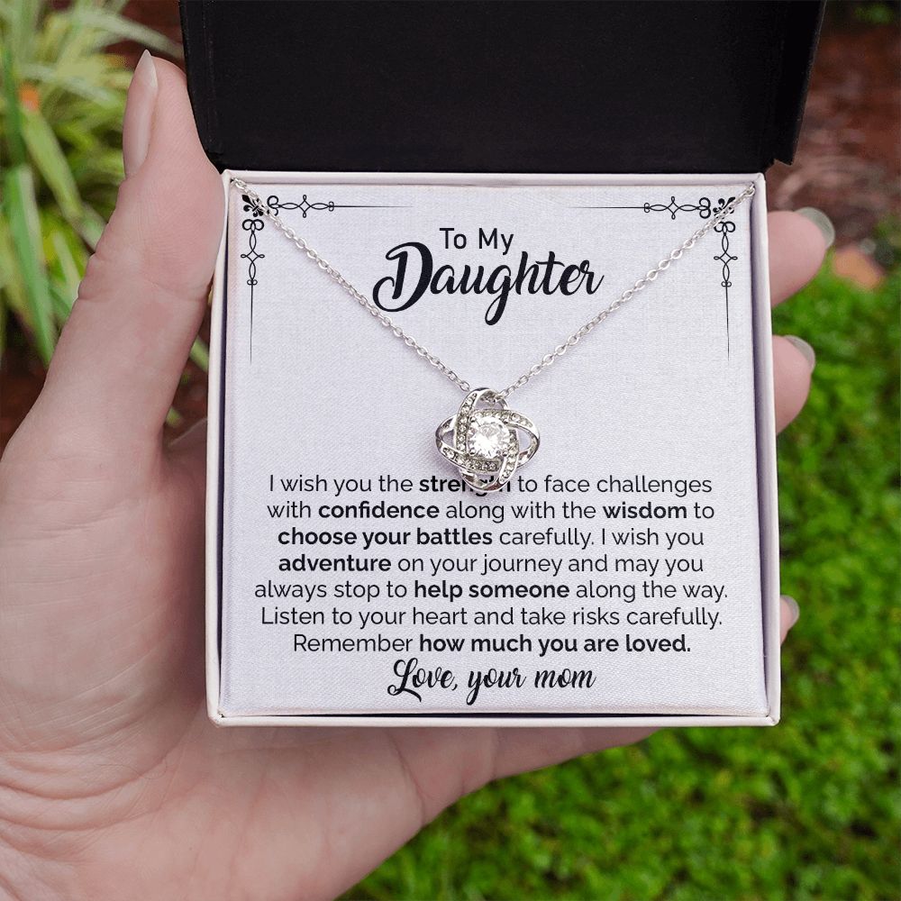 Daughter Gift Necklace from Mom with Message Card